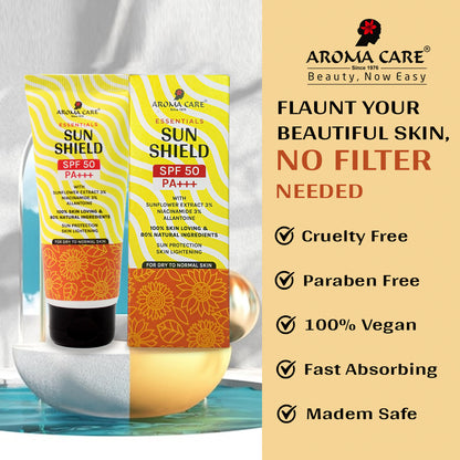 Sun Shield SPF 50 PA+++ With Sunflower Extract, Niacinamide & Allantoine