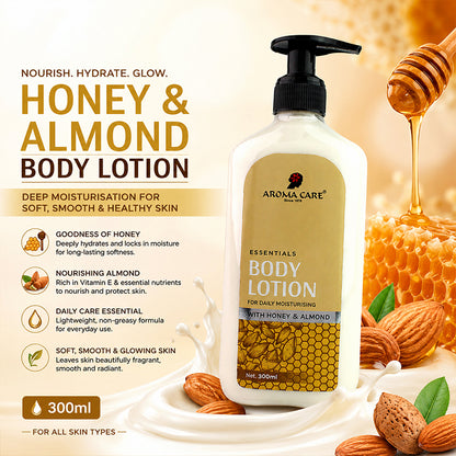 Honey & Almond Body Lotion – Deep Nourishment for Soft & Moisturized Skin 300ml