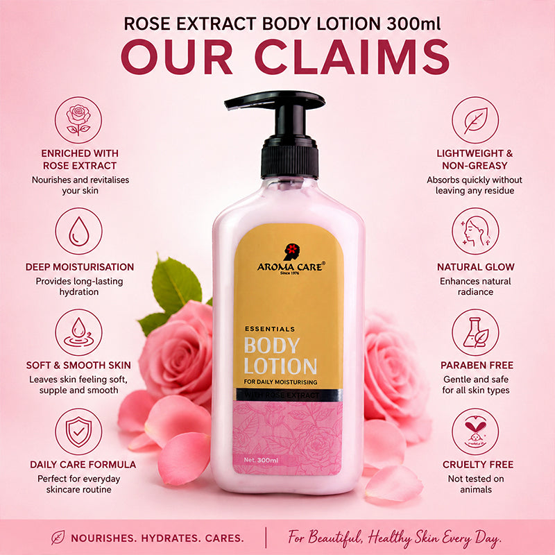 Rose Extract Body Lotion – Deep Moisturizing for Radiant & Fragrant Skin 300ml