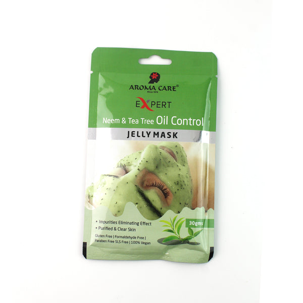 "Neem & Tea Tree Oil Control Jelly Peel-Off Mask 30gm | Acne Control & Pore Clearing Face Mask with Natural Antiseptic Ingredients"