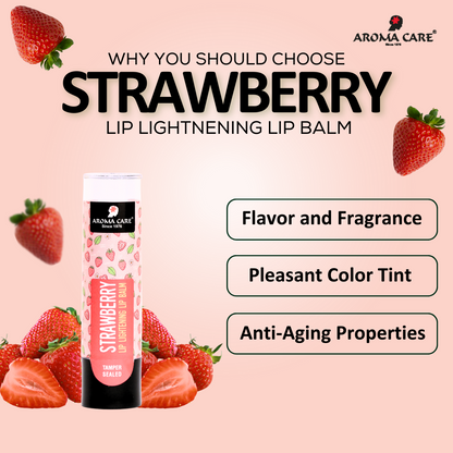 Strawberry Lip Balm – Natural Tinted Moisturizer for Soft & Smooth Lips 4.7g