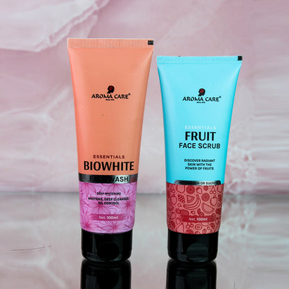 Fruit Face Scrub Party Kit – Face Scrub & Bio White Face Wash for Glowing Skin