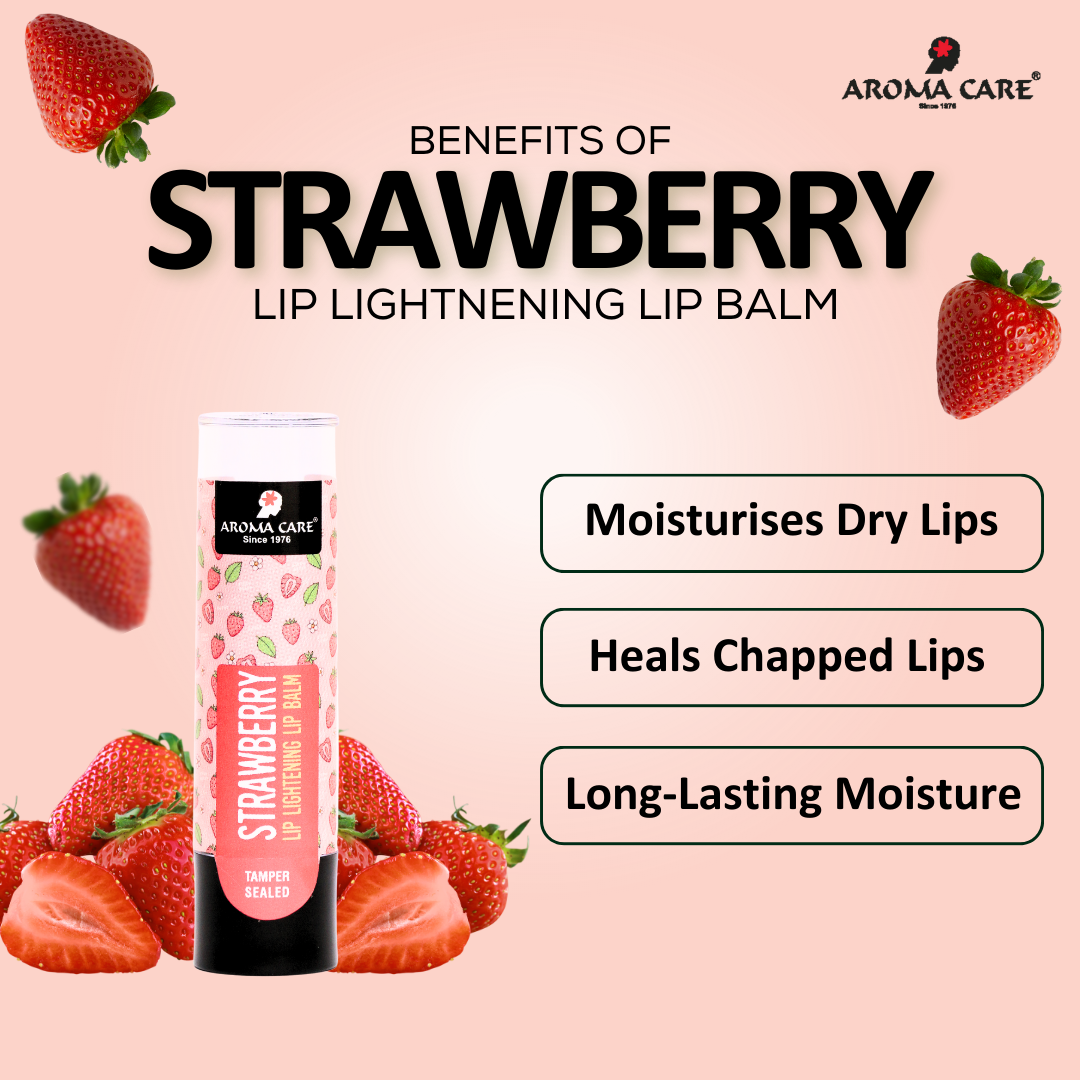 Strawberry Lip Balm – Natural Tinted Moisturizer for Soft & Smooth Lips 4.7g
