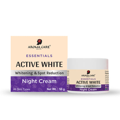 Active White Whitening & Spot Reduction Night Cream with Natural Ingredients
