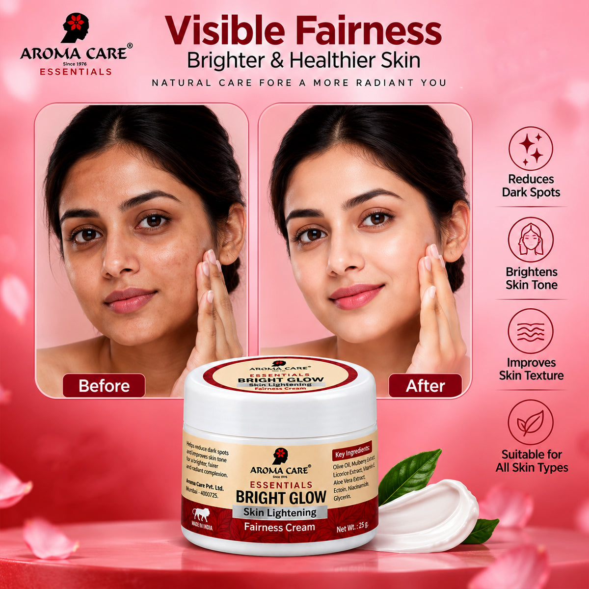 Bright Glow Skin Lightening Fairness Cream 30gm
