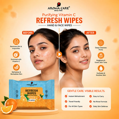 Purifying Vitamin C Refresh Wipes, 25 Wipes, Pack of (2)