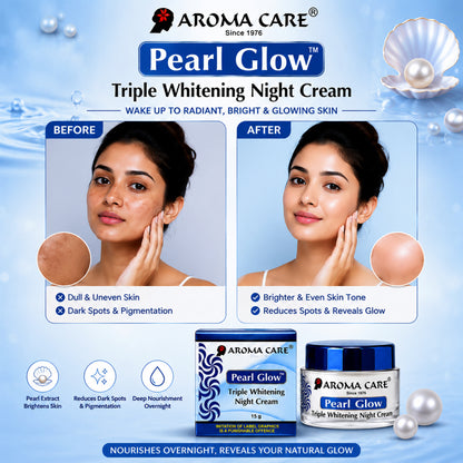 Pearl Glow Triple whitening Night Cream for Skin 15 gm