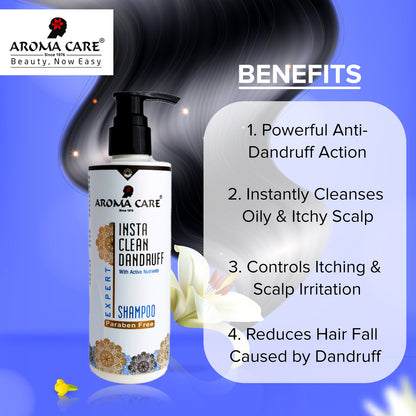 Insta Clean Anti-Dandruff Shampoo for Flake-Free, Healthy Scalp