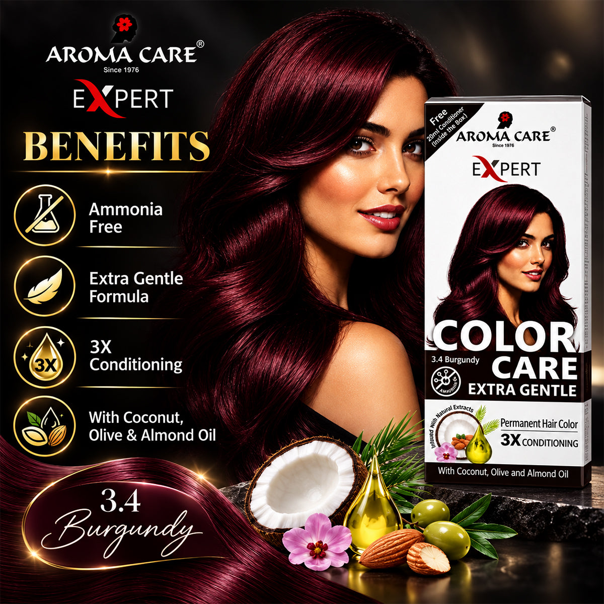 Color Care Extra Gentle 3.4 Burgundy 50ml