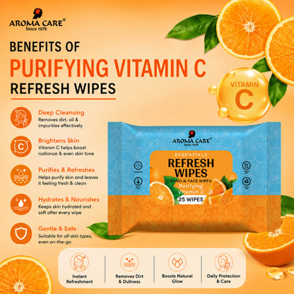 Purifying Vitamin C Refresh Wipes, 25 Wipes, Pack of (2)