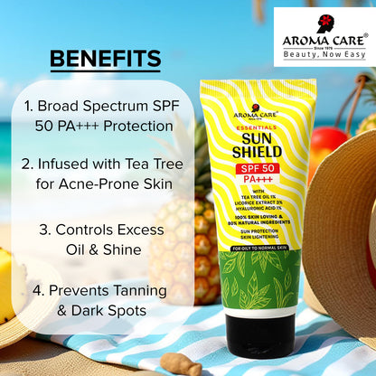 Sun Shield SPF 50 PA+++ Sunscreen With Tea