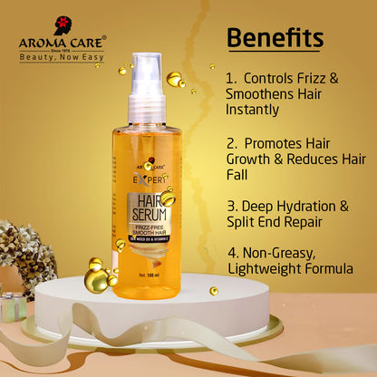 Hair Serum for Frizz Control, Smooth & Shiny Hair