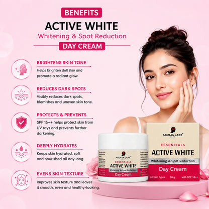 Active White Whitening & Spot Reduction Day Cream with Natural Ingredients