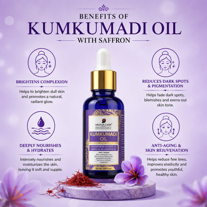 Kumkumadi Tailam Face Oil with Pure Saffron for Brightening & Radiant Skin 30ml