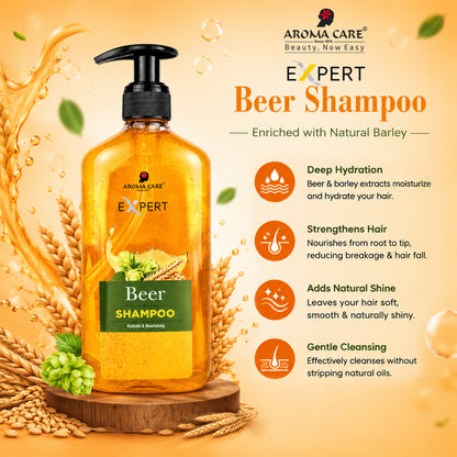Beer Shampoo for Stronger, Shinier & Healthier Hair – Protein-Rich Formula