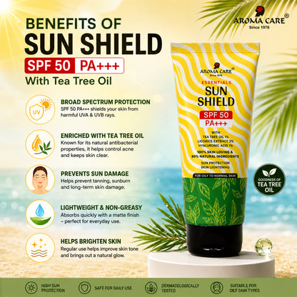 Sun Shield SPF 50 PA+++ Sunscreen With Tea