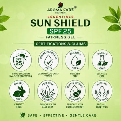 Sun Shield SPF 25 Fairness Gel Sunscreen for Daily UV Protection & Brightening