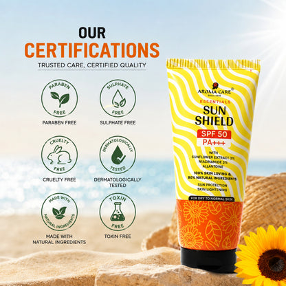 Sun Shield SPF 50 PA+++ With Sunflower Extract, Niacinamide & Allantoine