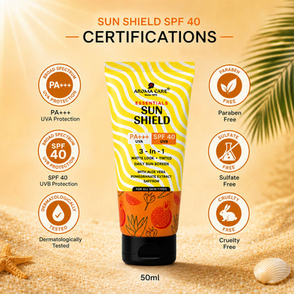 Sun Shield UV Safe SPF 40 3-in-1 Sunscreen for Broad-Spectrum Protection & Glow