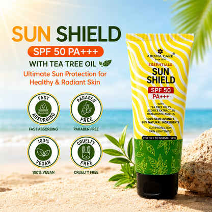 Sun Shield SPF 50 PA+++ Sunscreen With Tea