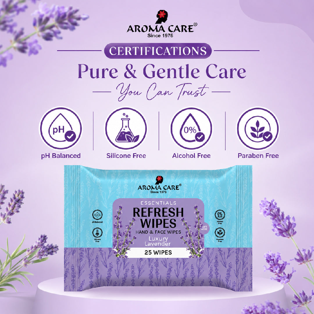 Luxury Lavender Refresh Wipes, 25 Wipes, Pack of (2)