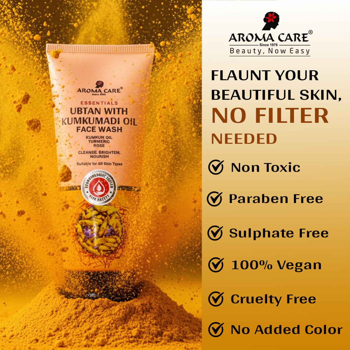 Ubtan With Kumkumadi Oil Face Wash Aroma Care Ubtan With Kumkumadi Oil Face Wash Aroma Care