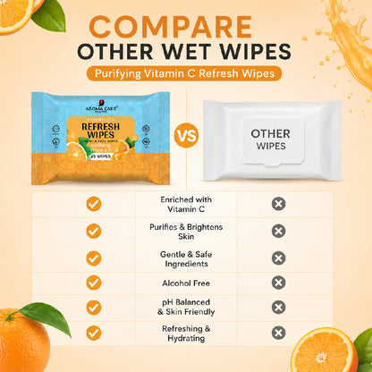 Purifying Vitamin C Refresh Wipes, 25 Wipes, Pack of (2)