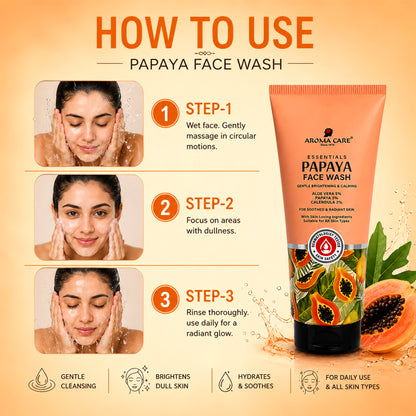 Papaya Face Wash 50ml, Gentle Brightening & Calming