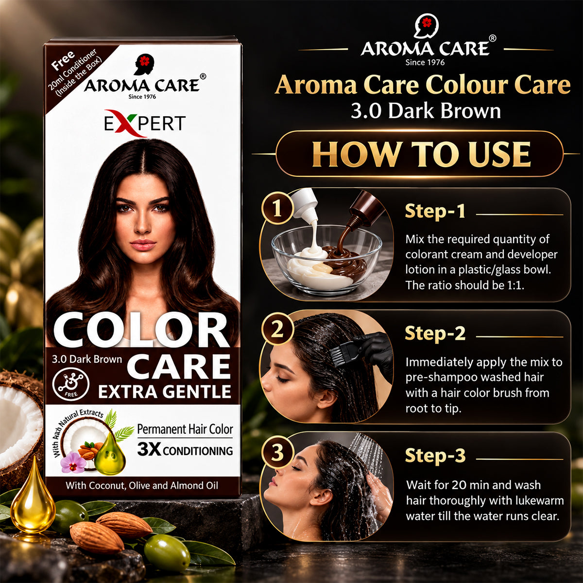 Color Care Extra Gentle 3.0 Dark Brown 50ml