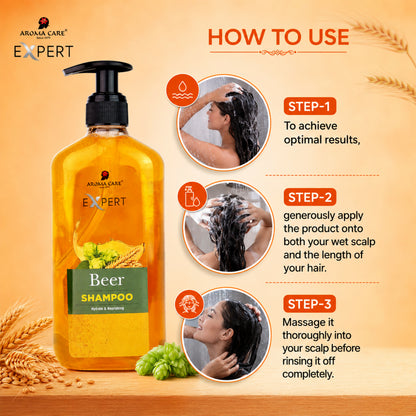 Beer Shampoo for Stronger, Shinier & Healthier Hair – Protein-Rich Formula