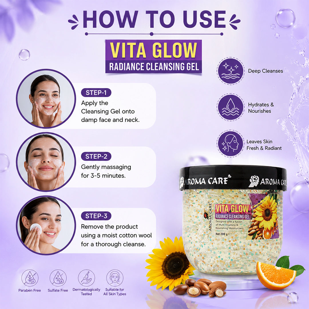 "Vita Glow Radiance Cleansing Gel, Vitamin C"
