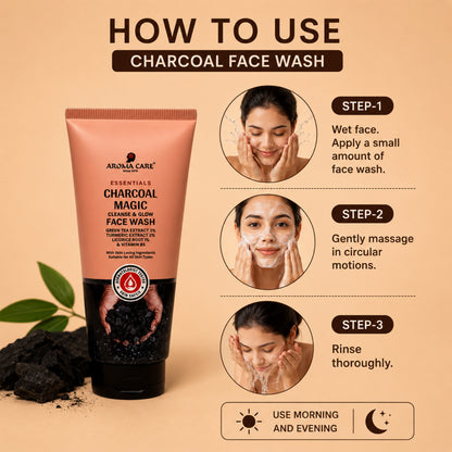 Charcoal Magic Cleanse & Glow Face Wash 50ml