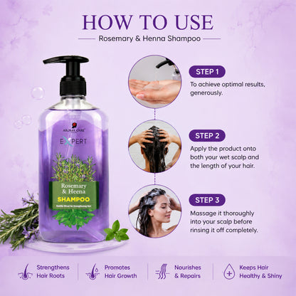 Rosemary & Henna Shampoo for Hair Fall