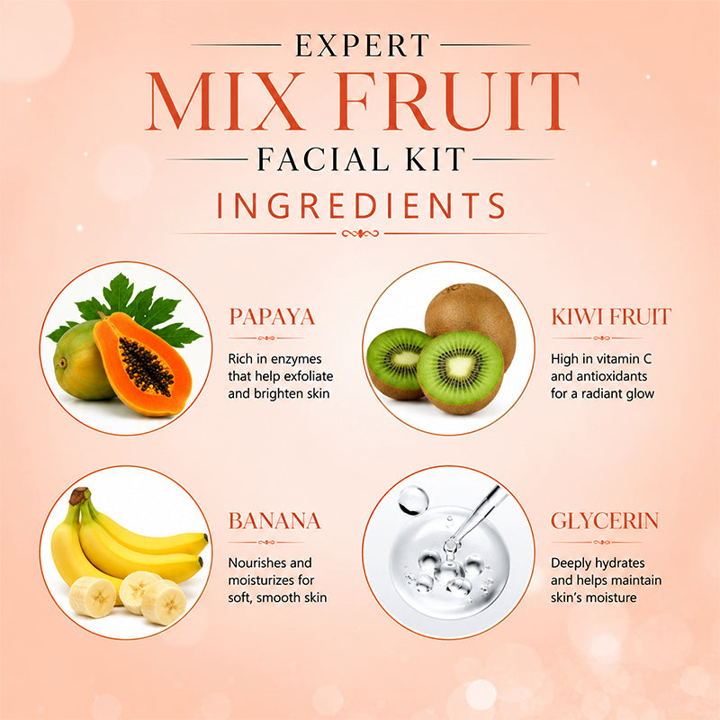 Mix Fruit Facial Kit Multivitamin Nutrient-Infusion Therapy 56gm