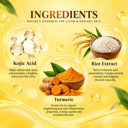 Korean Glass Skin Pads with Kojic Acid, Turmeric & Rice | Brightening Pads for Dark Spots 40 Pads