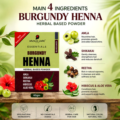 Burgundy Henna Herbal Based Powder 60gm