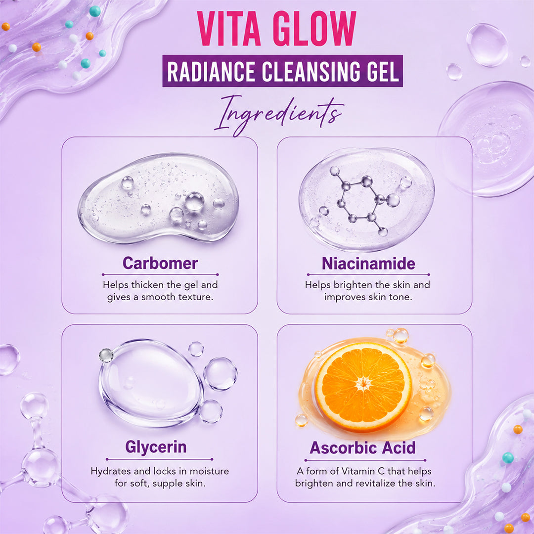 "Vita Glow Radiance Cleansing Gel, Vitamin C"