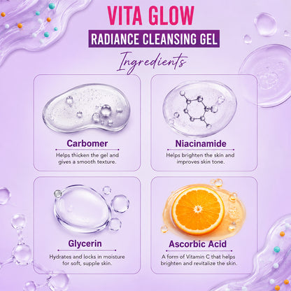 "Vita Glow Radiance Cleansing Gel, Vitamin C"
