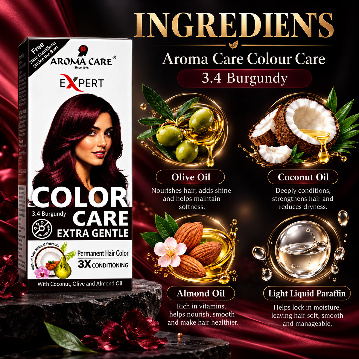 Color Care Extra Gentle 3.4 Burgundy 50ml