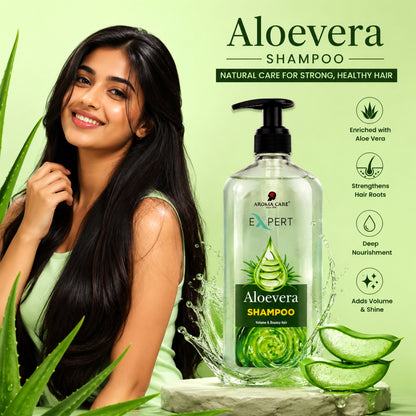 Aloe Vera Shampoo for Hair Fall Control, Frizz Reduction & Nourished Hair
