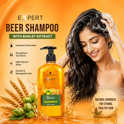 Beer Shampoo for Stronger, Shinier & Healthier Hair – Protein-Rich Formula