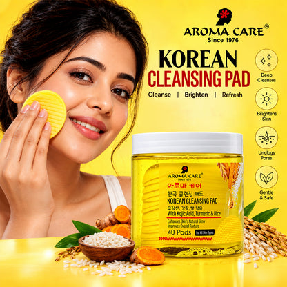 Korean Glass Skin Pads with Kojic Acid, Turmeric & Rice | Brightening Pads for Dark Spots 40 Pads
