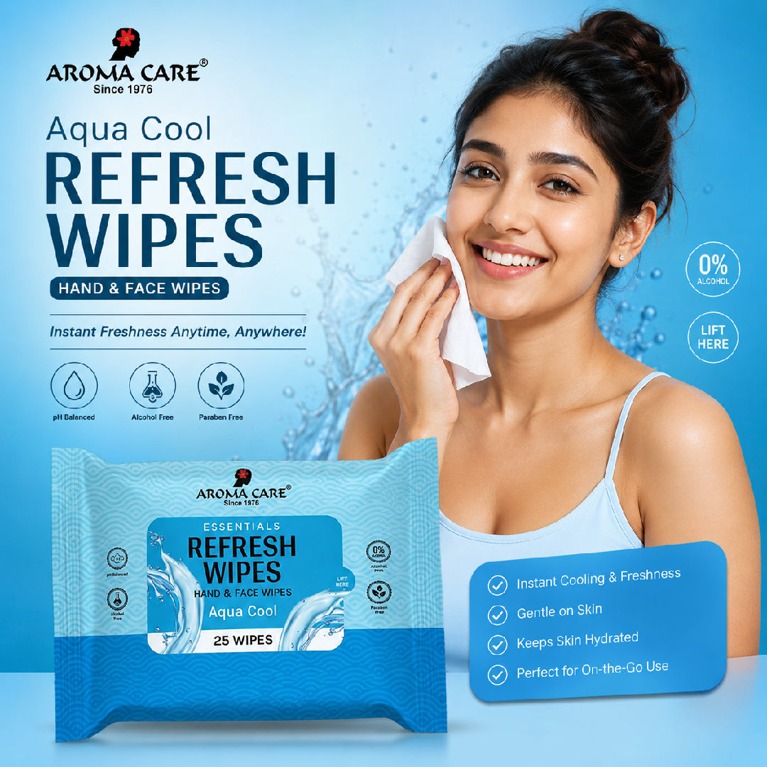 Aqua Cool Refresh Wipes, 25 wipes, Pack of (2)