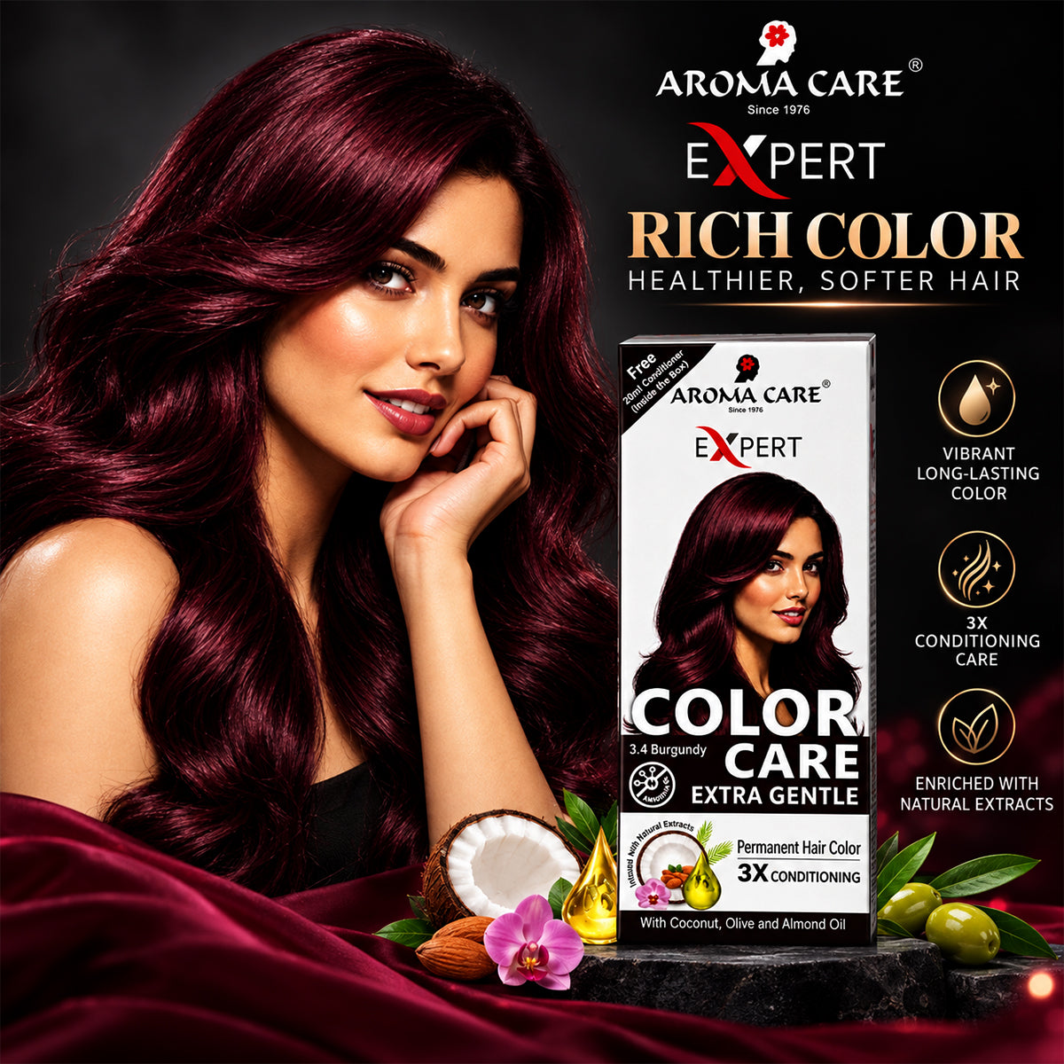Color Care Extra Gentle 3.4 Burgundy 50ml