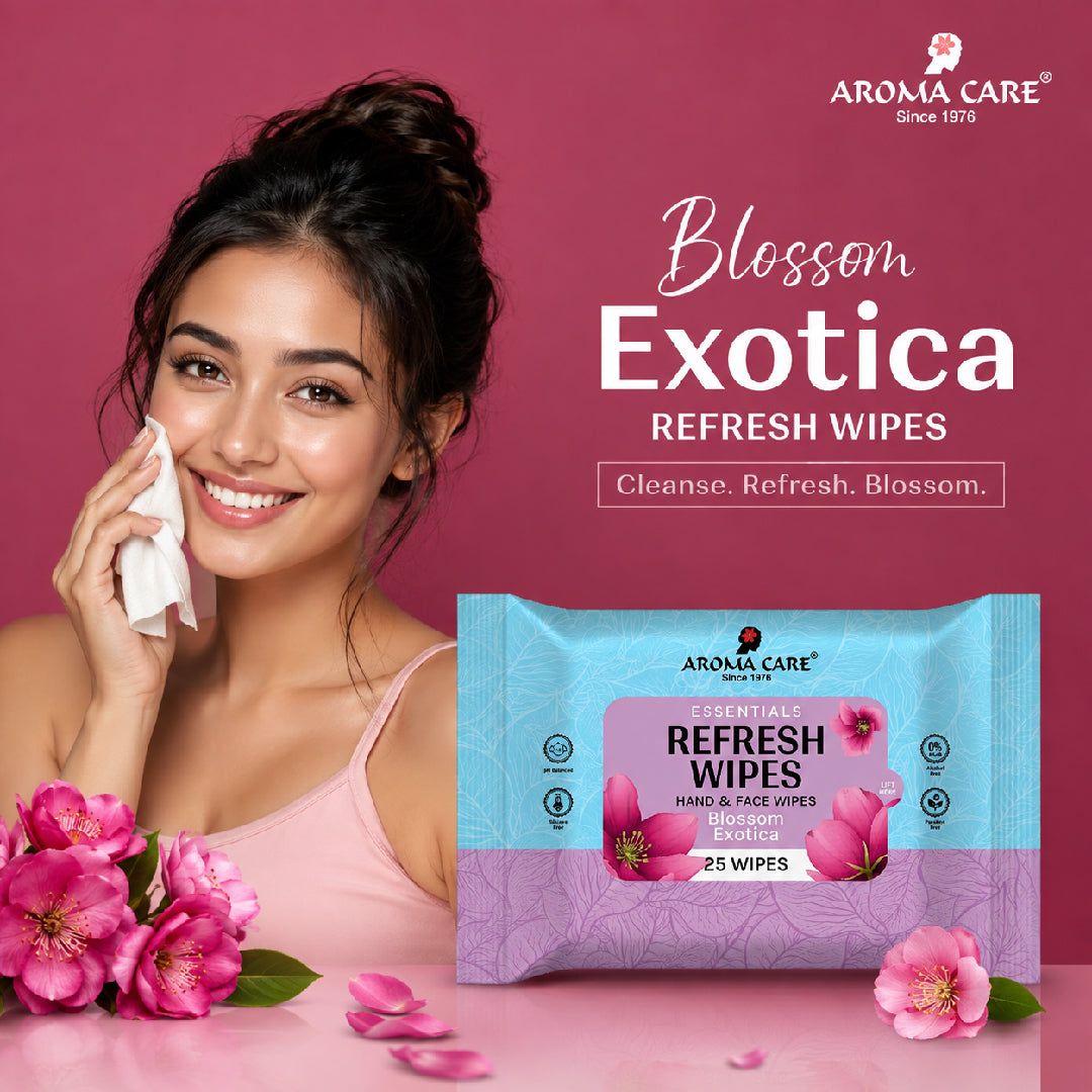 Blossom Exotica Refresh Wipes, 25 Wipes, Pack Of (2)
