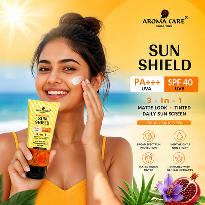 Sun Shield UV Safe SPF 40 3-in-1 Sunscreen for Broad-Spectrum Protection & Glow