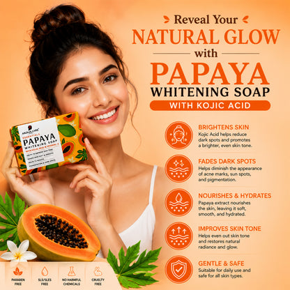 Papaya Whitening Soap with Kojic Acid