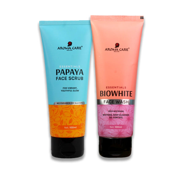 Essentials Papaya Party kit / Papaya Face Scrub -Bio White  Face Wash