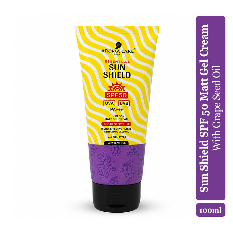 Sun Shield SPF 50 Matt Gel Cream for Matte Finish & Broad-Spectrum UV Protection