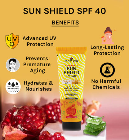 Sun Shield  UV Safe SPF 40 | 3-IN-1 Sunscreen